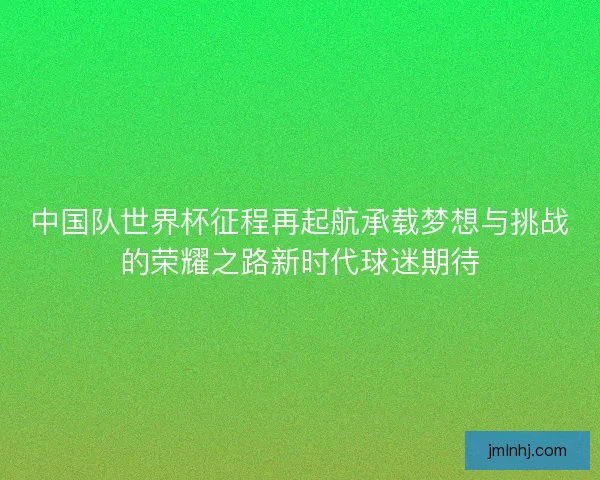 中国队世界杯征程再起航承载梦想与挑战的荣耀之路新时代球迷期待